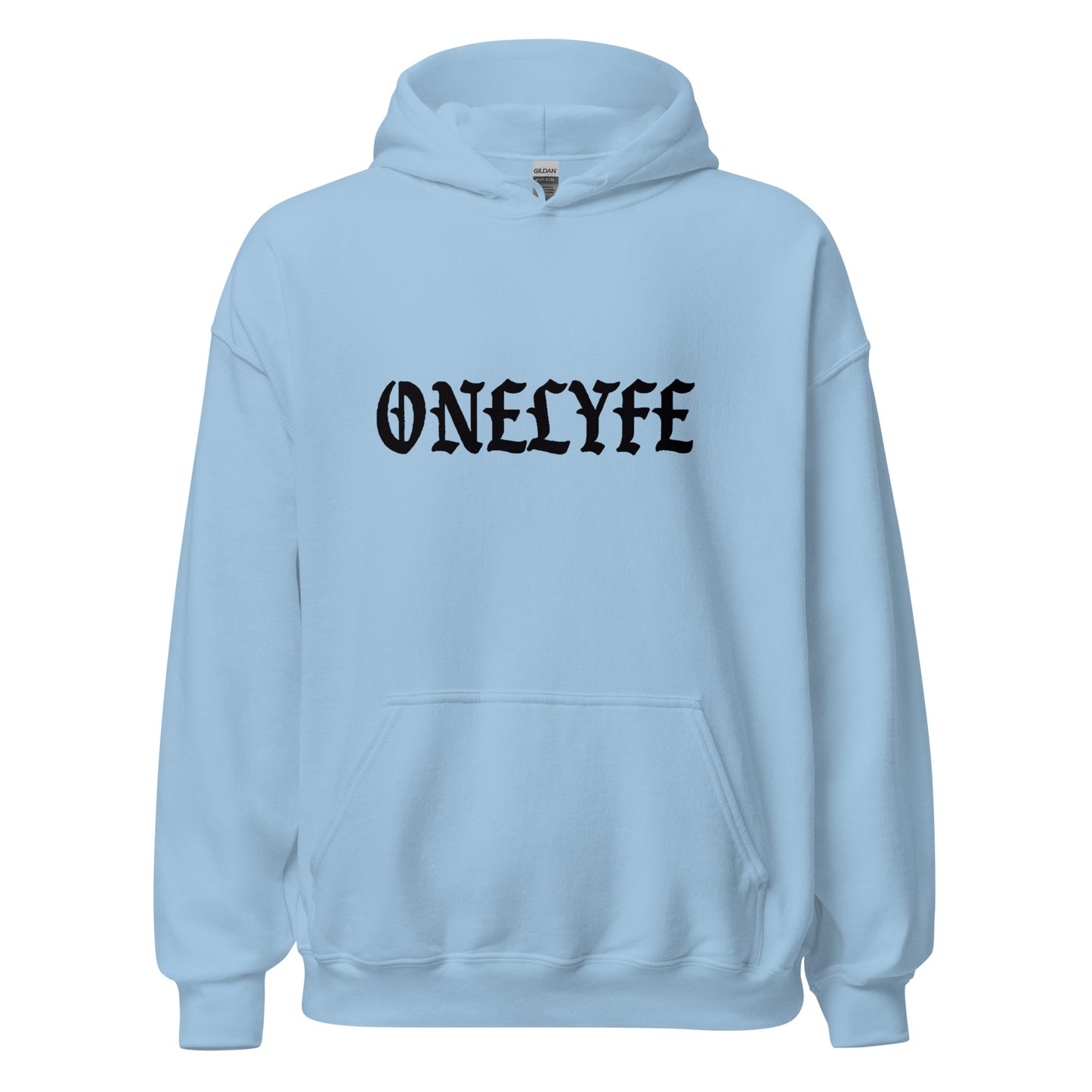 Old English Hoodie (Baby Blue)