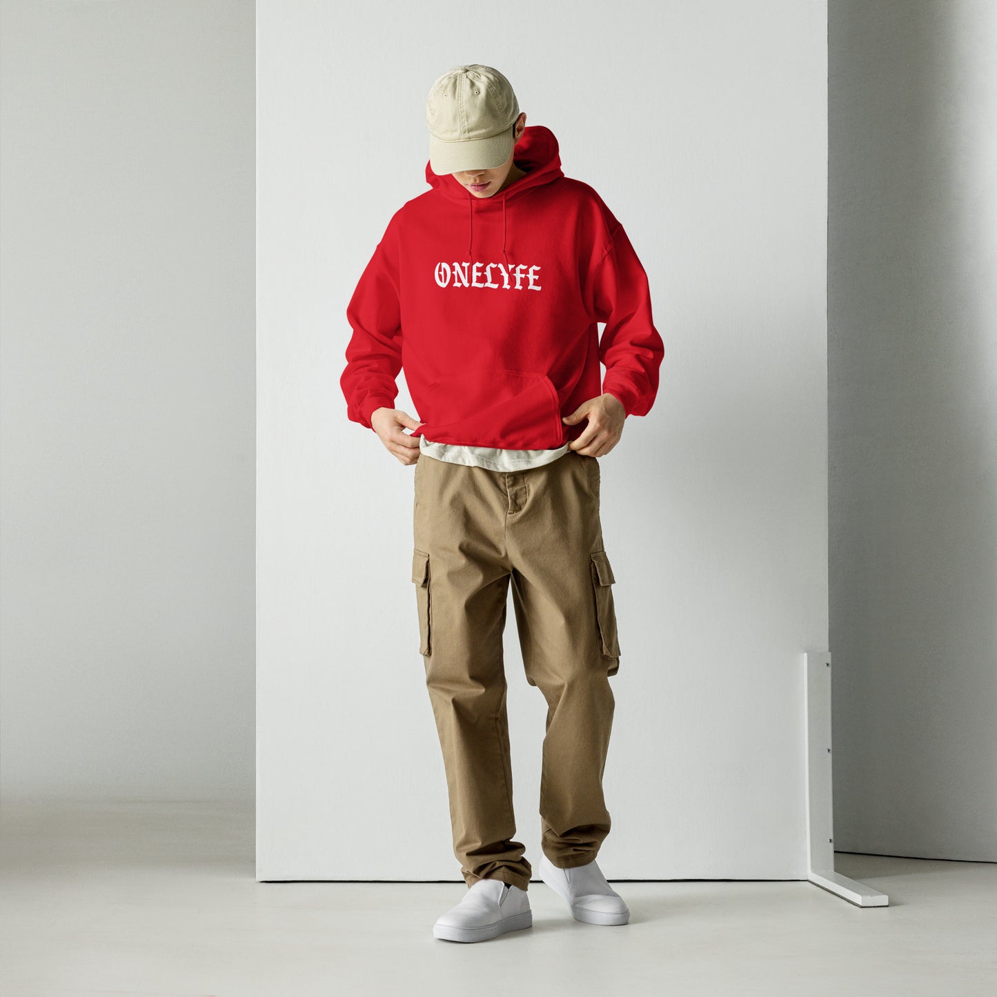 Old English Hoodie (Red)